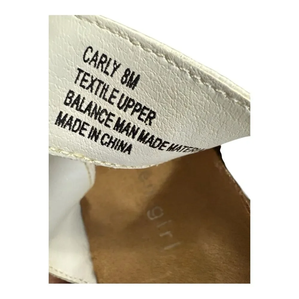 Madden Girl Carly Wedge Sandal White Women's Size 8M